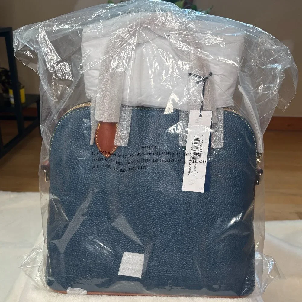 Dooney & Bourke Pebble Grain LARGE Domed Satchel/Shoulder Bag/Crossbody Bag - Picture 6 of 15